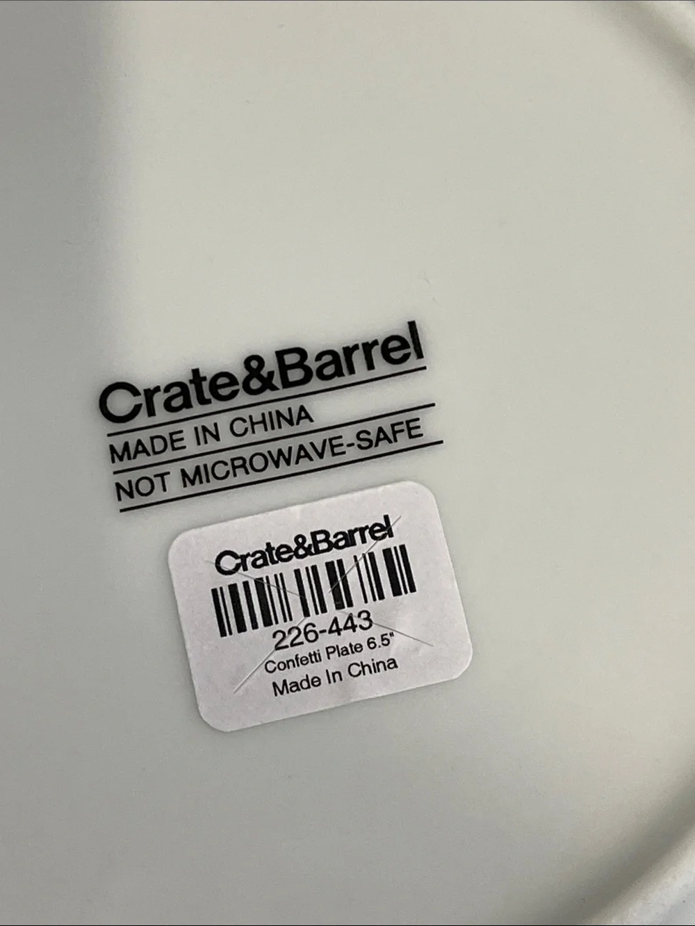 Crate&Barrel Confetti 6.5” dessert plates Gold and silver Dot Design Set of 6